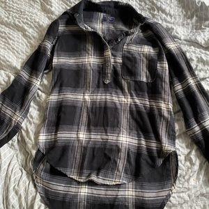 Black plaid shirt